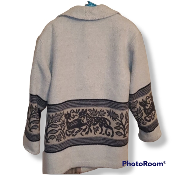 Vntg Paris Sport Club Wool Blend Sweater Jacket - Picture 6 of 11